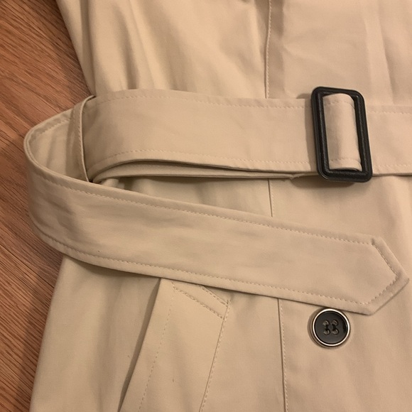 NY & Co EUC Short Double Breast Belted Trench Coat - Picture 7 of 16